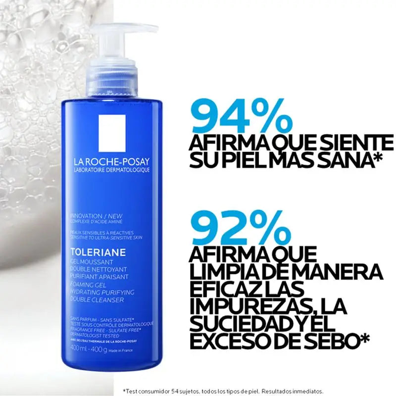 La Roche-Posay Toleriane -kaksitoiminen puhdistusvaahto, 400 ml