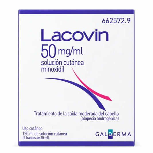 Lacovin 50 mg/ml minoksidiili-ihonhoitoliuos, 2 pulloa à 60 ml