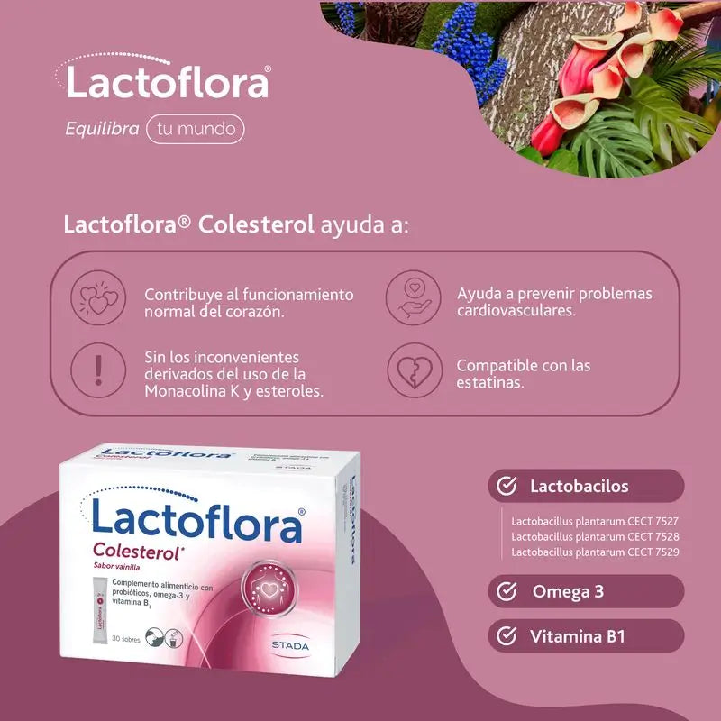Lactoflora Probiootti Kolesteroli, vaniljainen, 30 annospussia