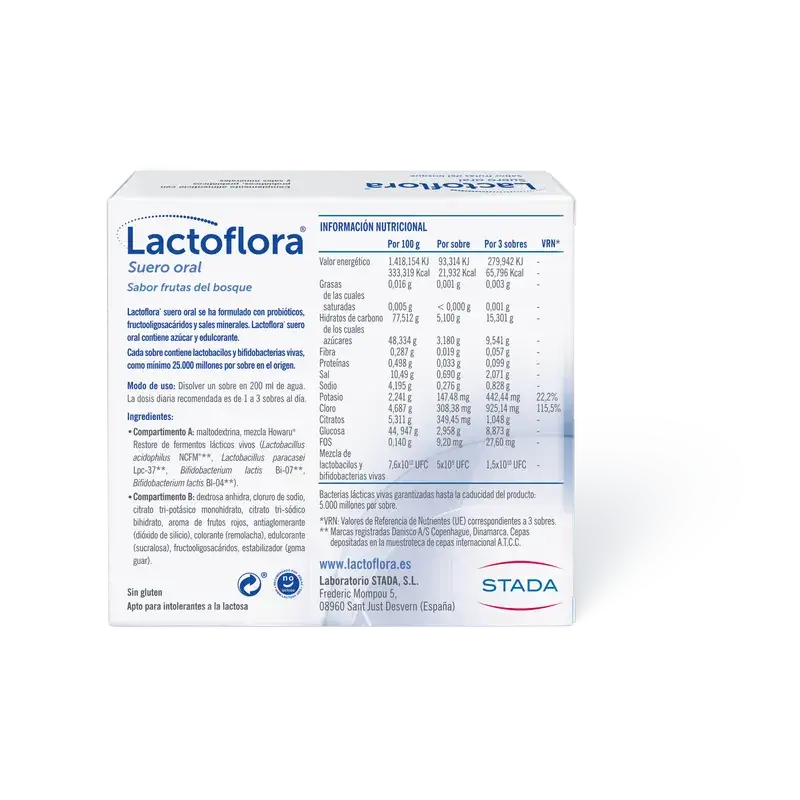 Lactoflora suun kautta otettava seerumi, 6 annospussia