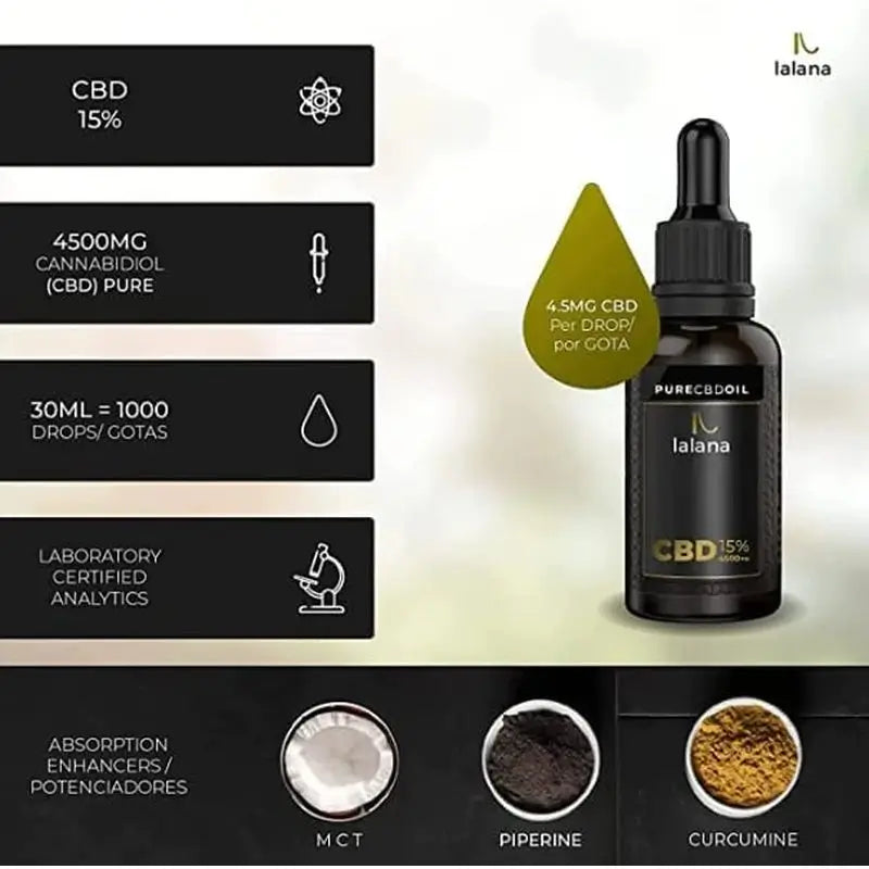 Lalana Pure CBD-öljy 15 %, 30 ml