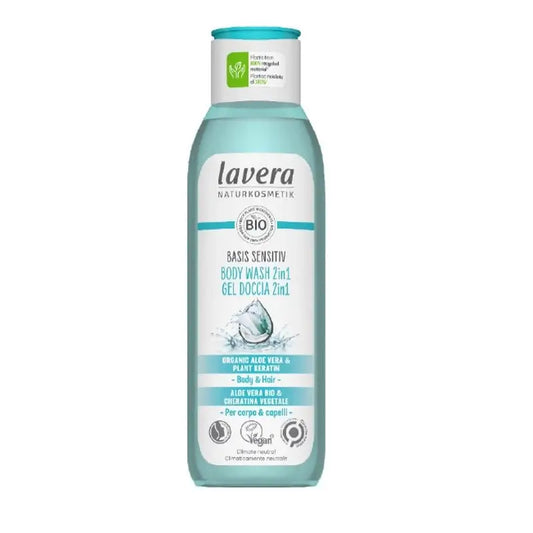 Lavera Basis Sensitiv Shower Gel - Shampoo 2 In 1 250Ml.