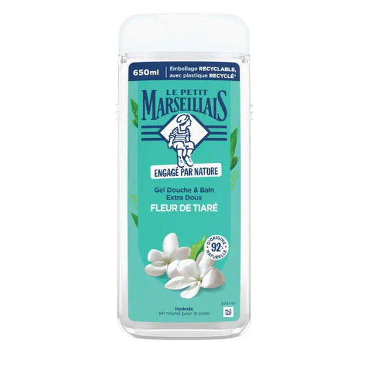 Le Petit Marseillais Erittäin hellävarainen suihkugeeli, tiaré-kukka, 650 ml