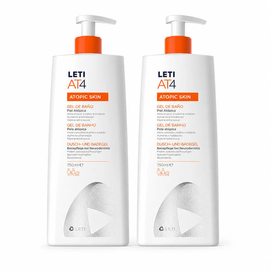 Leti AT4 Dermograso-kylpygeeli 750 ml, 2 kpl:n pakkaus