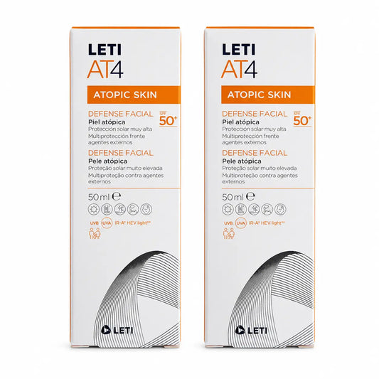 Letiat4 Defense kasvojen aurinkovoide SPF 50+, 50 ml, 2 kpl:n pakkaus