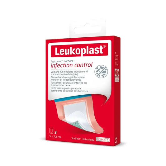 Leukoplast Leukomed Sorbact, 5 cm × 7,2 cm, 3 kpl