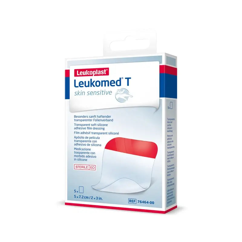 Leukoplast Leukomed T Skin Sensitive, 5 cm x 7,2 cm, 5 kpl