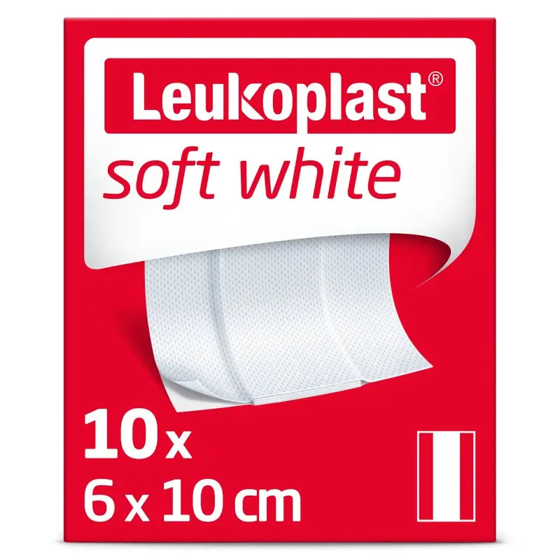 Leukoplast Soft White, 6 cm x 10 cm, 10 kpl