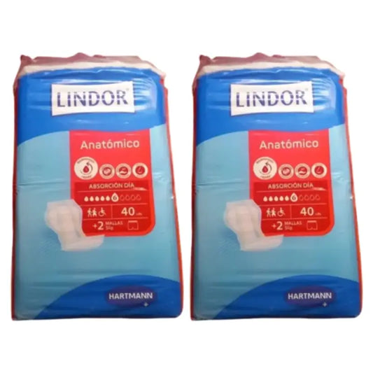 Lindor Anatomiset yövaipat, 2 x 80 kpl:n pakkaus