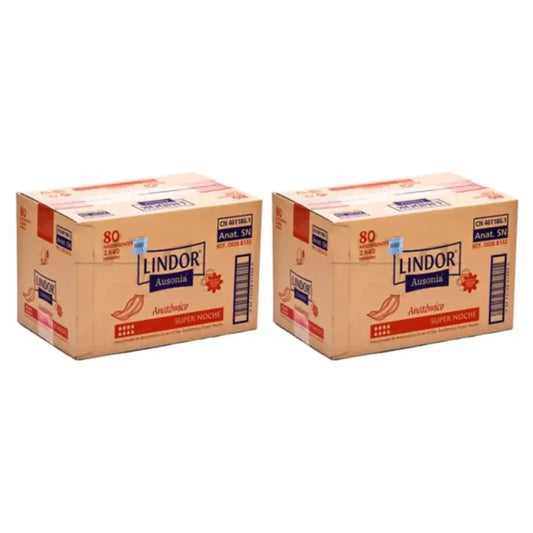 Lindor Anatomiset Super Night -vaipat, 2 x 80 kpl:n pakkaus