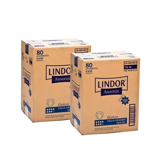 Lindor joustavat yövaipat, koko L, 80 kpl, 2 pakkausta