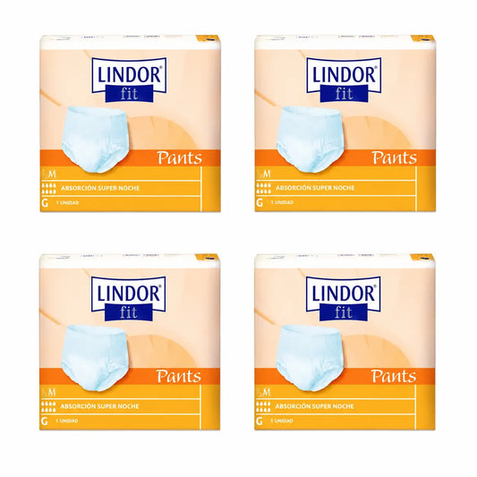 Lindor Fit Pants Super Noche -vaipat, koko M, 80 kpl, 4 pakkausta