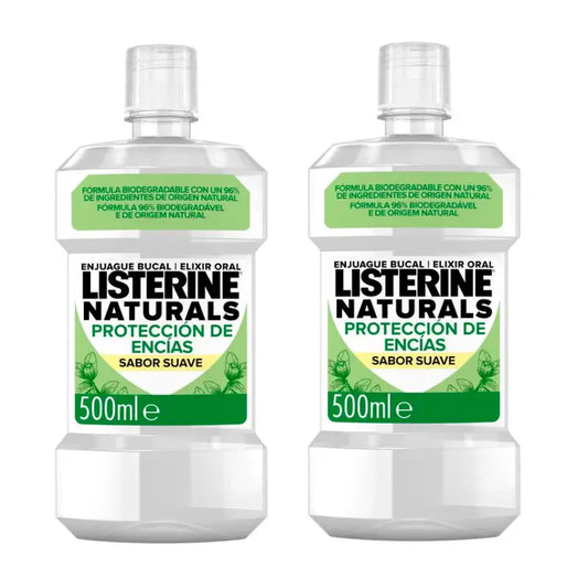 Listerine Duplo Naturals Gingival Mouthwash, 2 x 500 Ml