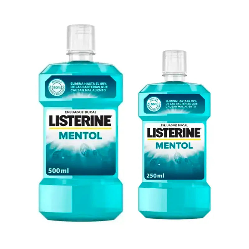 Listerine-suuvesi, mentoli, 500 ml + 250 ml -pakkaus