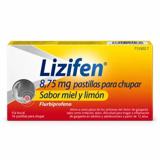 Lizifen 8,75 mg, hunaja- ja sitruunamaku, 16 imeskelytablettia
