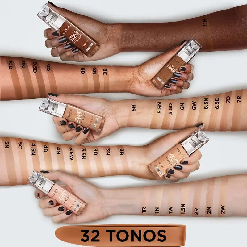 L'Oréal Paris Accord Parfait -meikkivoide, jossa on hyaluronihappoa, 3.N