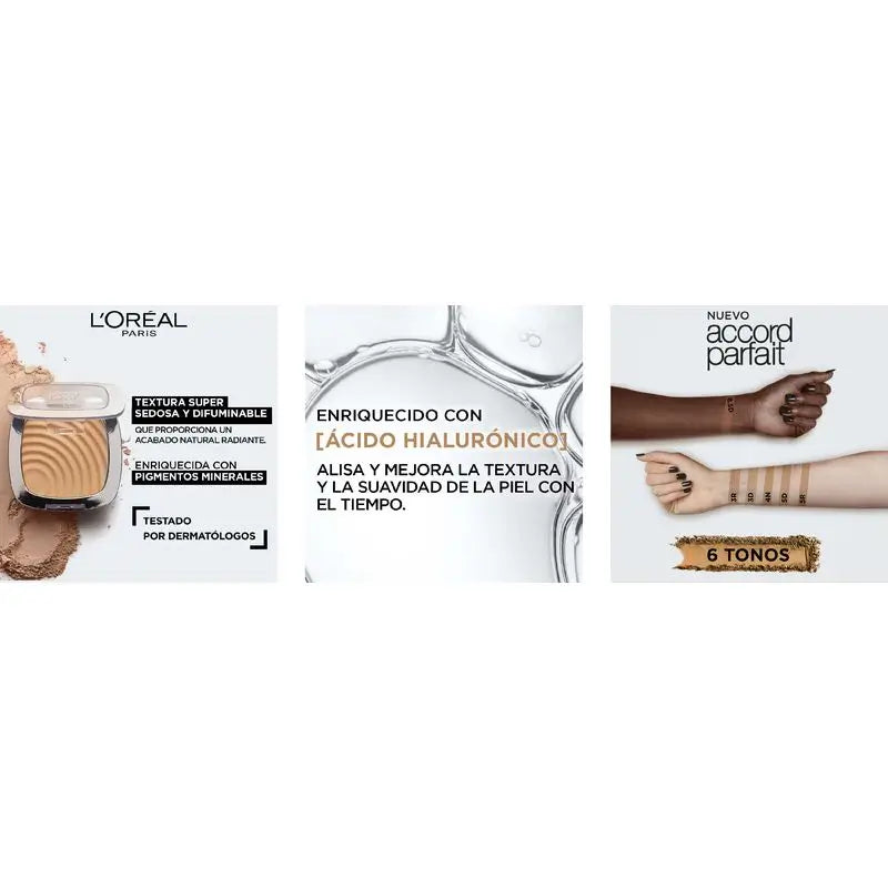 L'Oréal Paris Accord Parfait kosteuttava puuterimeikkivoide 5.D