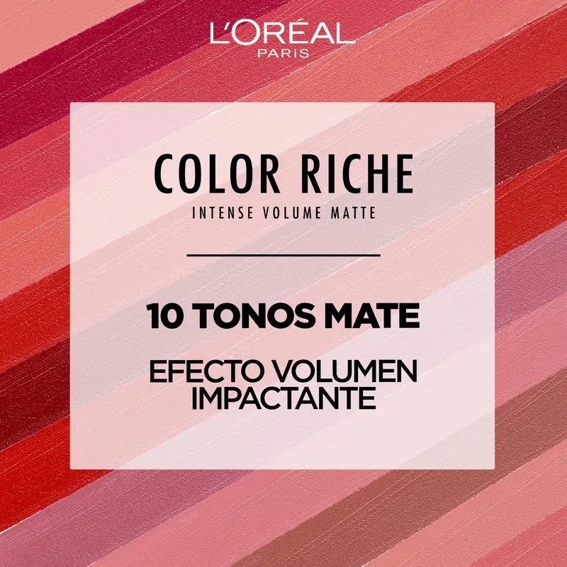 L'Oréal Paris Color Riche Intense Volume Mate -huulipuna, sävy 346 Rouge Determin