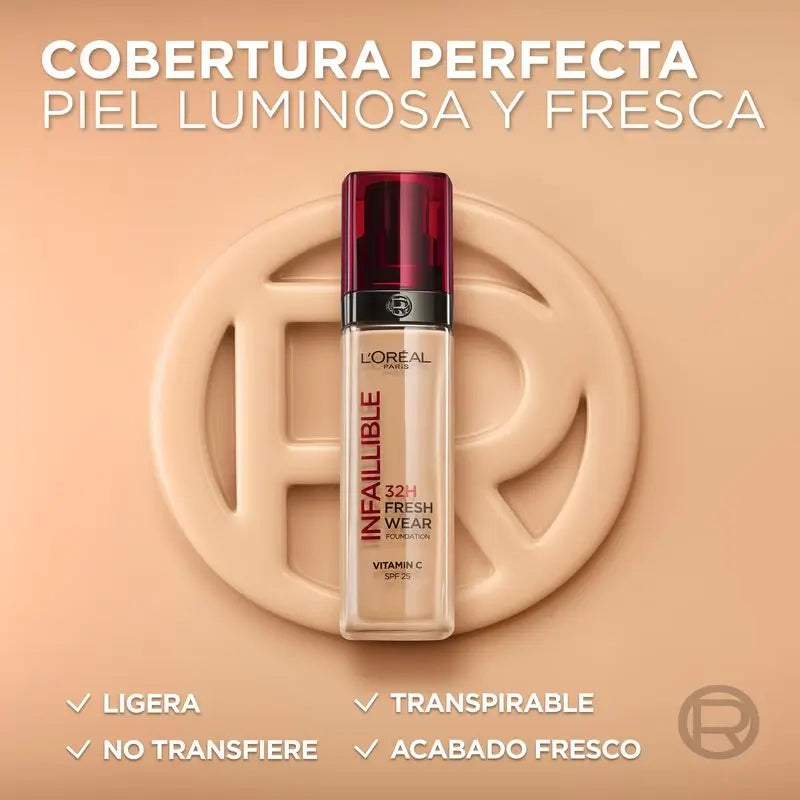 L'Oréal Paris Infaillible 32H Freshwear -meikkivoide 30 ml, sävy 100
