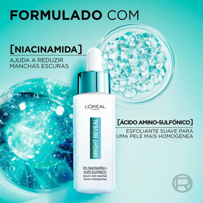 L'Oréal Paris Bright Reveal -seerumi, niacinamidi, pigmenttimuutoksia ehkäisevä