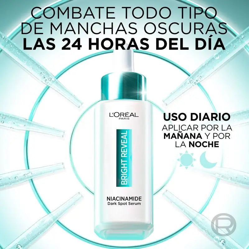 L'Oréal Paris Bright Reveal -seerumi, niacinamidi, pigmenttimuutoksia ehkäisevä