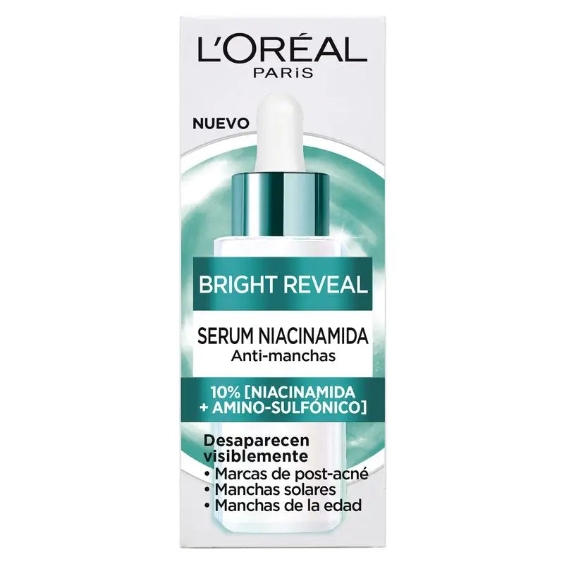 L'Oréal Paris Bright Reveal -seerumi, niacinamidi, pigmenttimuutoksia ehkäisevä