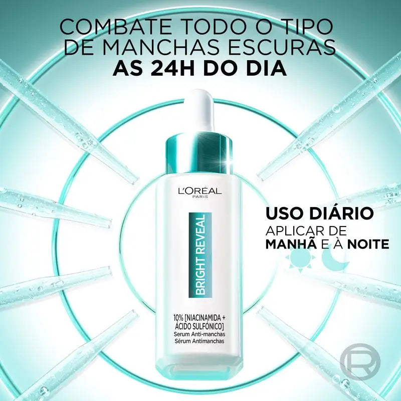 L'Oréal Paris Bright Reveal -seerumi, niacinamidi, pigmenttimuutoksia ehkäisevä