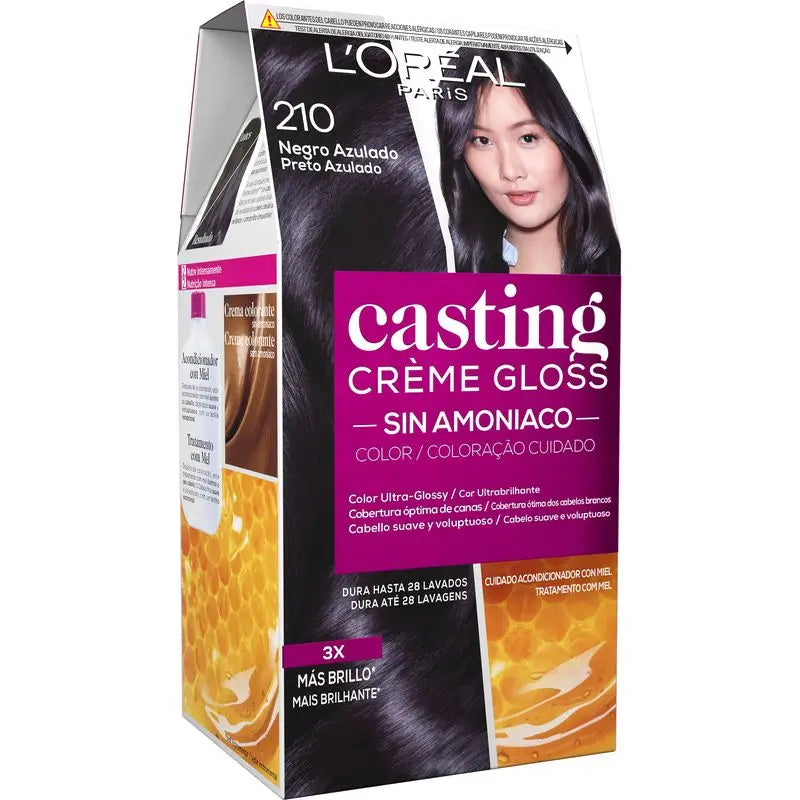 L'Oréal Paris Casting Creme Gloss Baño De Color 210 Sinertävä musta