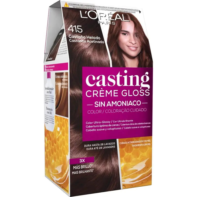 L'Oréal Paris Casting Creme Gloss Baño De Color 415 Jäätävä kastanja