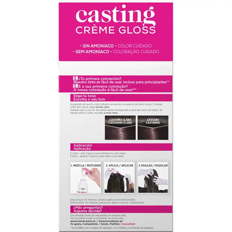 L'Oréal Paris Casting Creme Gloss Baño De Color 415 Jäätävä kastanja