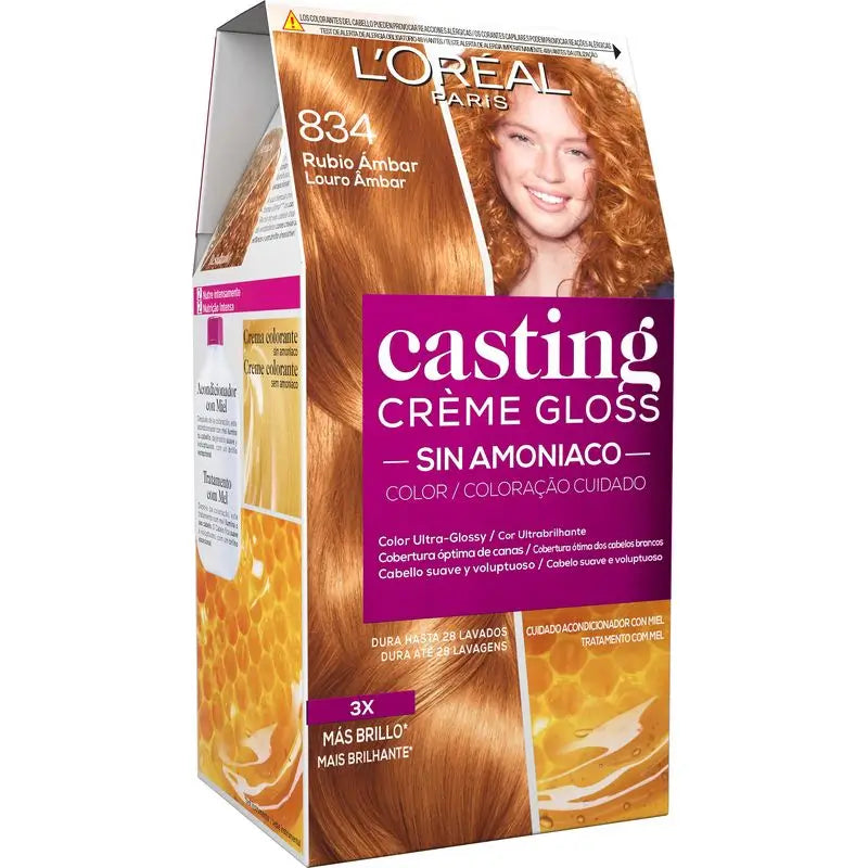 L'Oréal Paris Casting Creme Gloss Baño De Color 834 Amber Blonde
