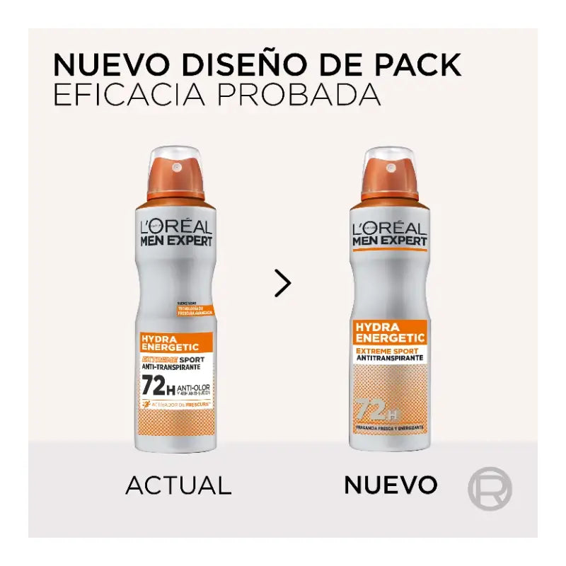 L'Oreal Paris Hydra Energetic Sport -deodoranttispray, miehille, 150 ml