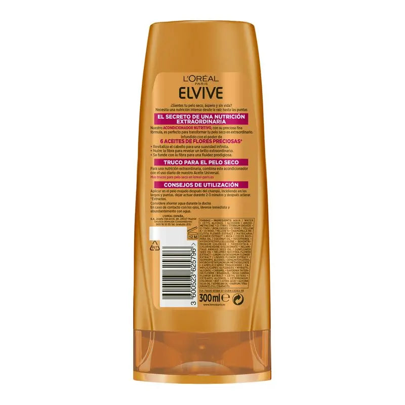L'Oréal Paris Elvive Extraordinary Oil -ravitseva hoitoaine kuivalle hiukselle 300 ml