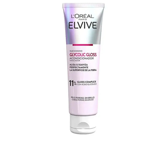 L'Oréal Paris Elvive Glycolic Gloss -hoitoaine, jossa on glykolihappoa – pehmeät ja kiiltävät hiukset