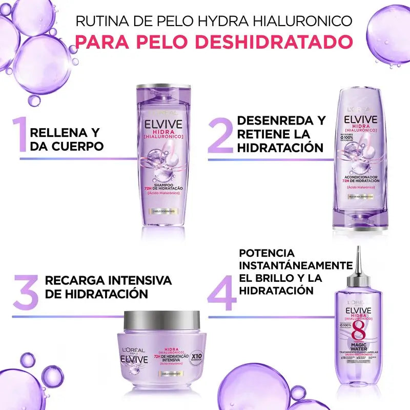 L'Oréal Paris Elvive Hidra Hialurónico Magic Water: 8S-hiustenhoito, Lamelar-teknologia, 200 ml
