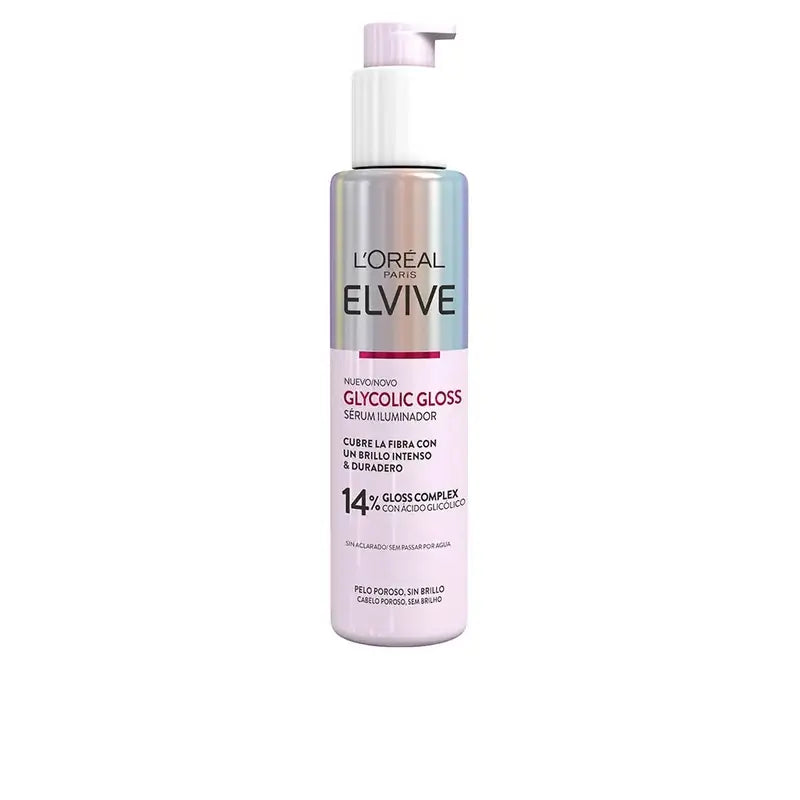 L'Oréal Paris Elvive Glycolic Gloss -seerumi, jossa on glykolihappoa – pehmeät ja kiiltävät hiukset