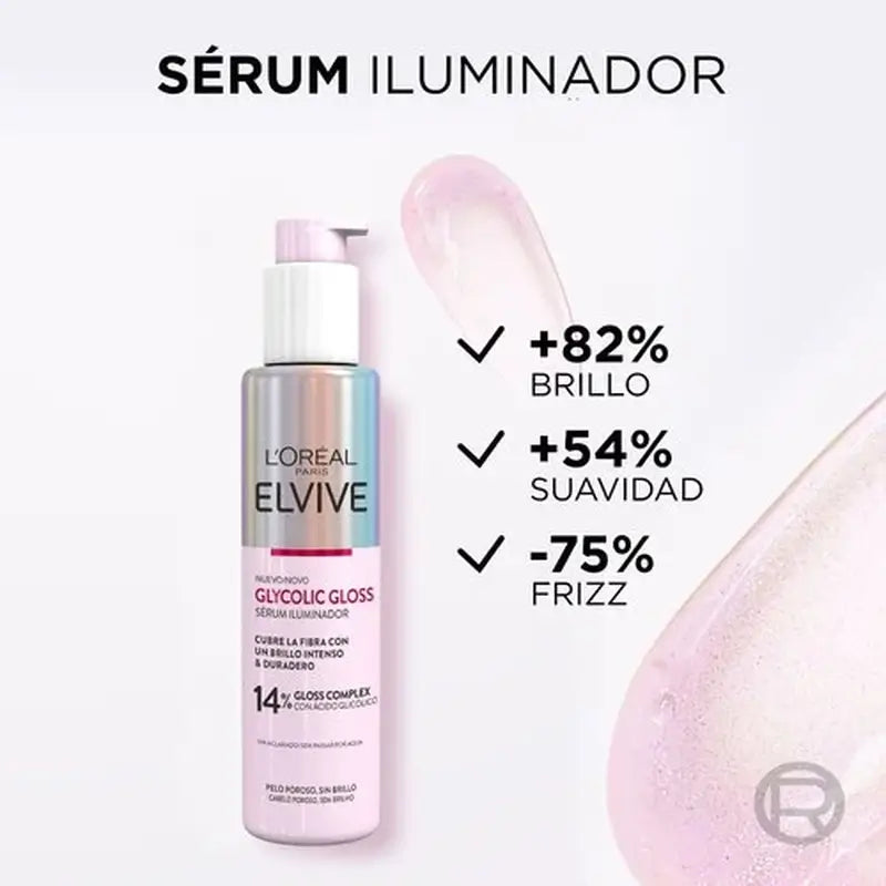 L'Oréal Paris Elvive Glycolic Gloss -seerumi, jossa on glykolihappoa – pehmeät ja kiiltävät hiukset