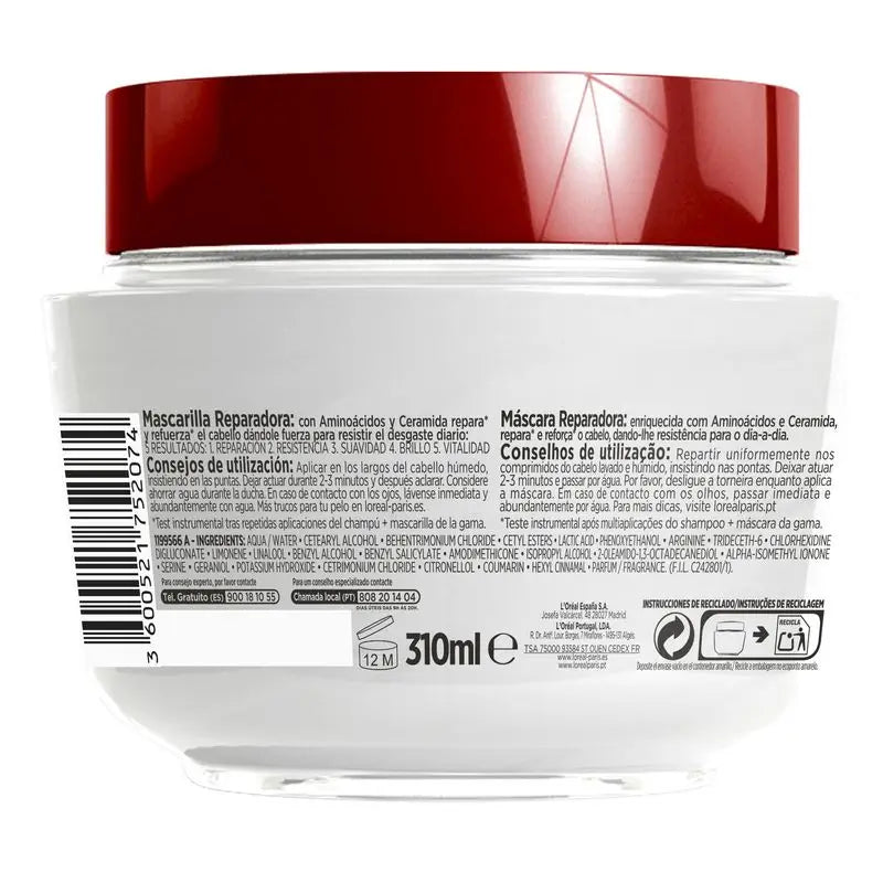 L’Oréal Paris Elvive Total Repair 5 -korjaava hiusnaamio vaurioituneille hiuksille 310 ml