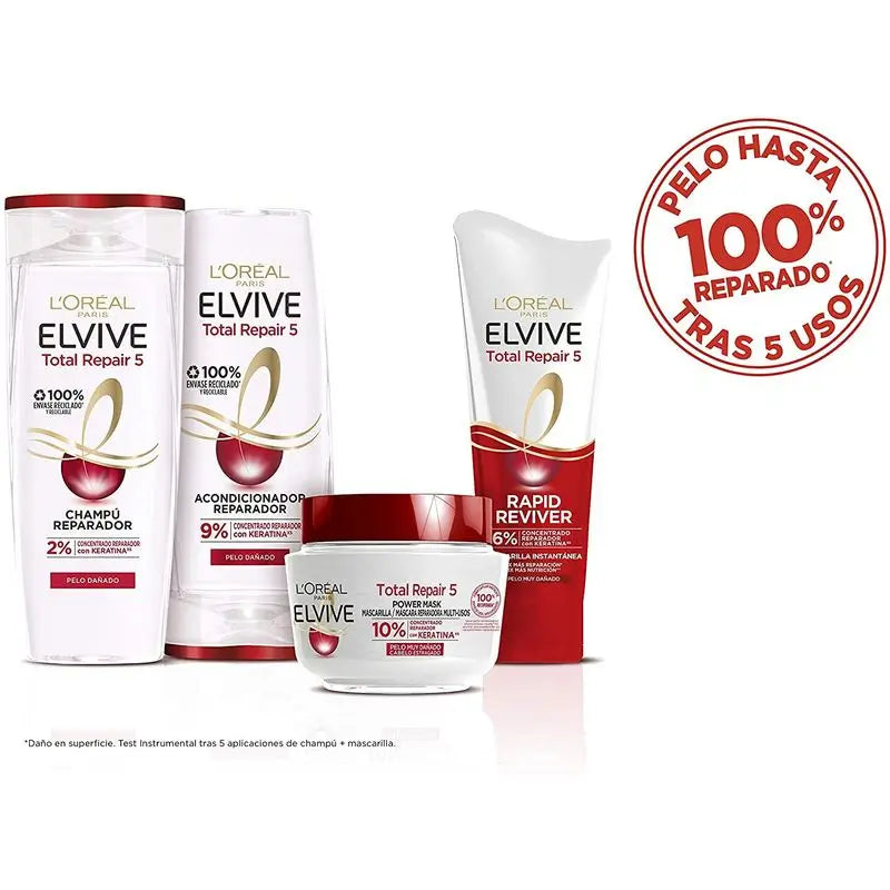 L’Oréal Paris Elvive Total Repair 5 -korjaava hiusnaamio vaurioituneille hiuksille 310 ml