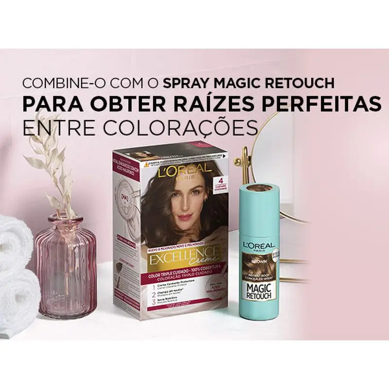 L'Oréal Paris Excellence Creme pysyvä hiusväri – sävy 3, tumma kastanja