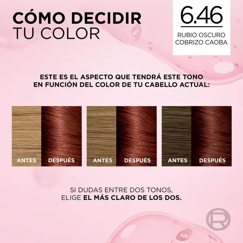 L'Oréal Paris Excellence Creme pysyvä hiusväri – sävy 6.46 tumma, kuparinen vaalea mahonki