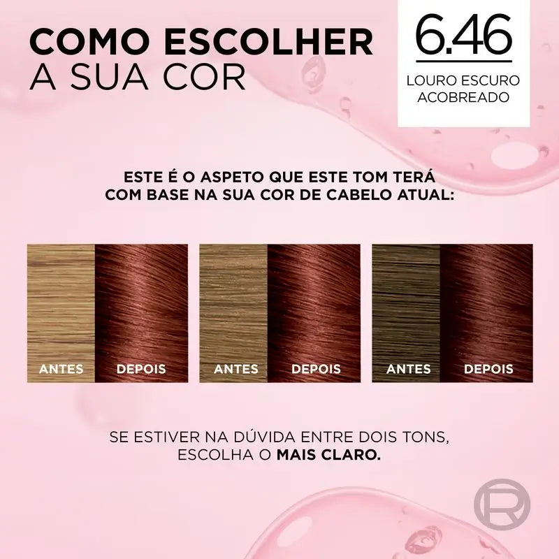 L'Oréal Paris Excellence Creme pysyvä hiusväri – sävy 6.46 tumma, kuparinen vaalea mahonki