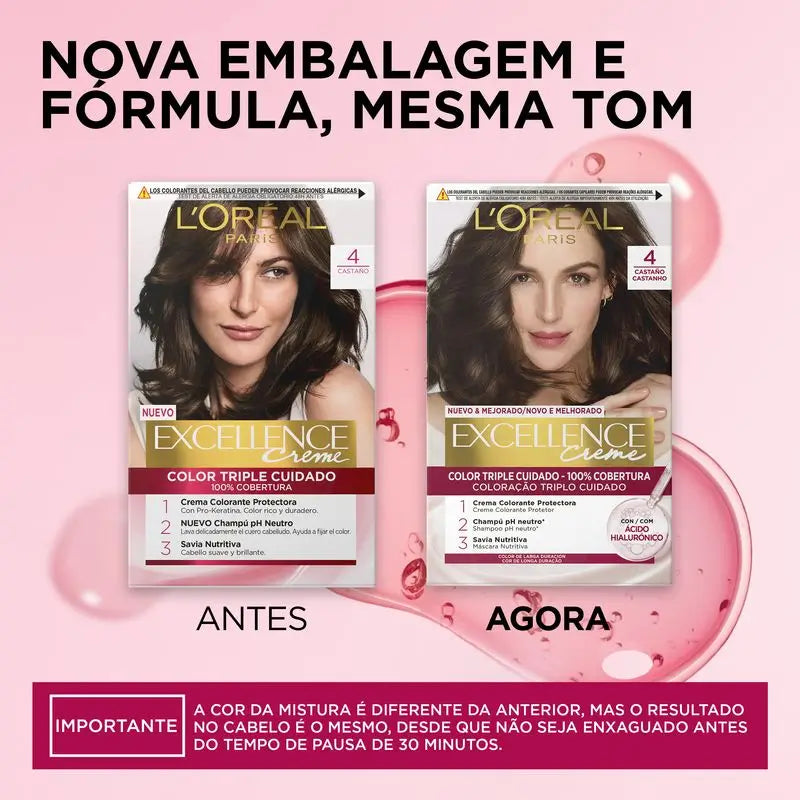 L'Oréal Paris Excellence Creme pysyvä hiusväri – sävy 8 vaalea vaalea