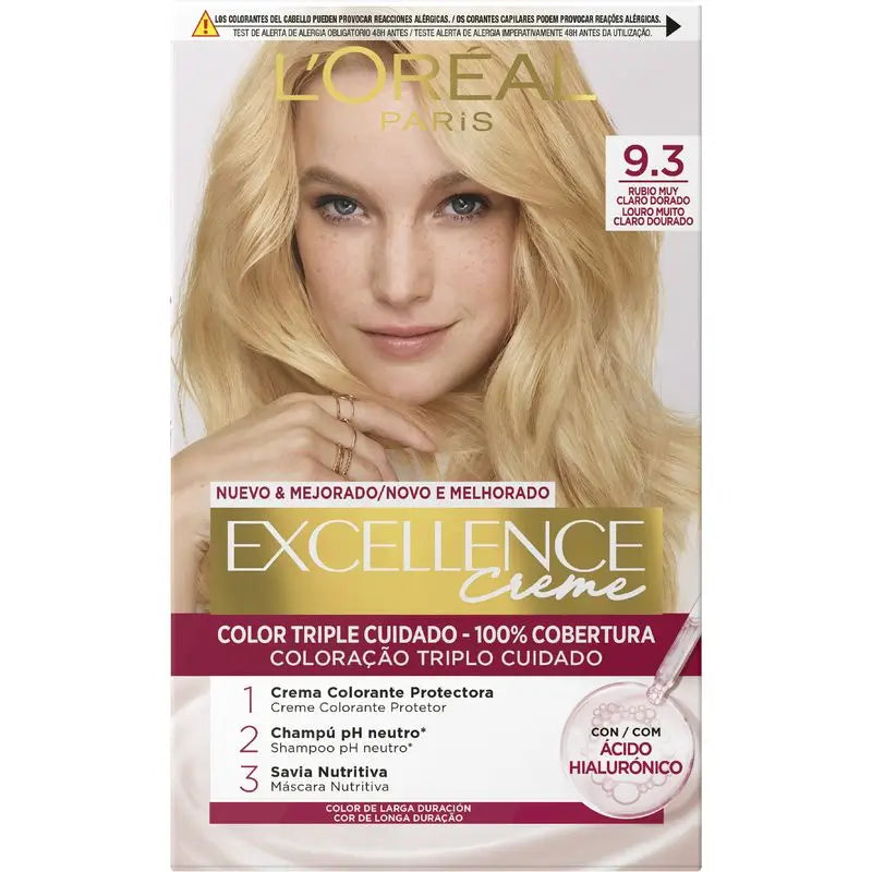 L'Oréal Paris  Excellence Creme Tinte Permanente - Sävy 9.3 Erittäin vaalea kultainen vaalea