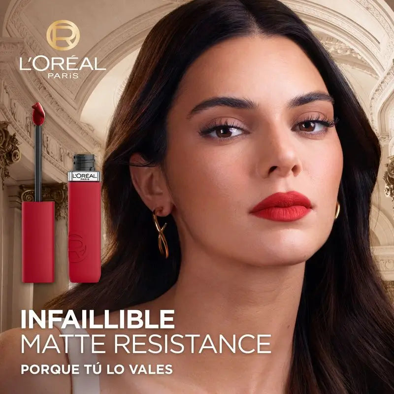 L'Oréal Paris Infaillible Le Matte Resistance, mattapinta, 16 tuntia*. Sävy 420 Le Rouge Paris