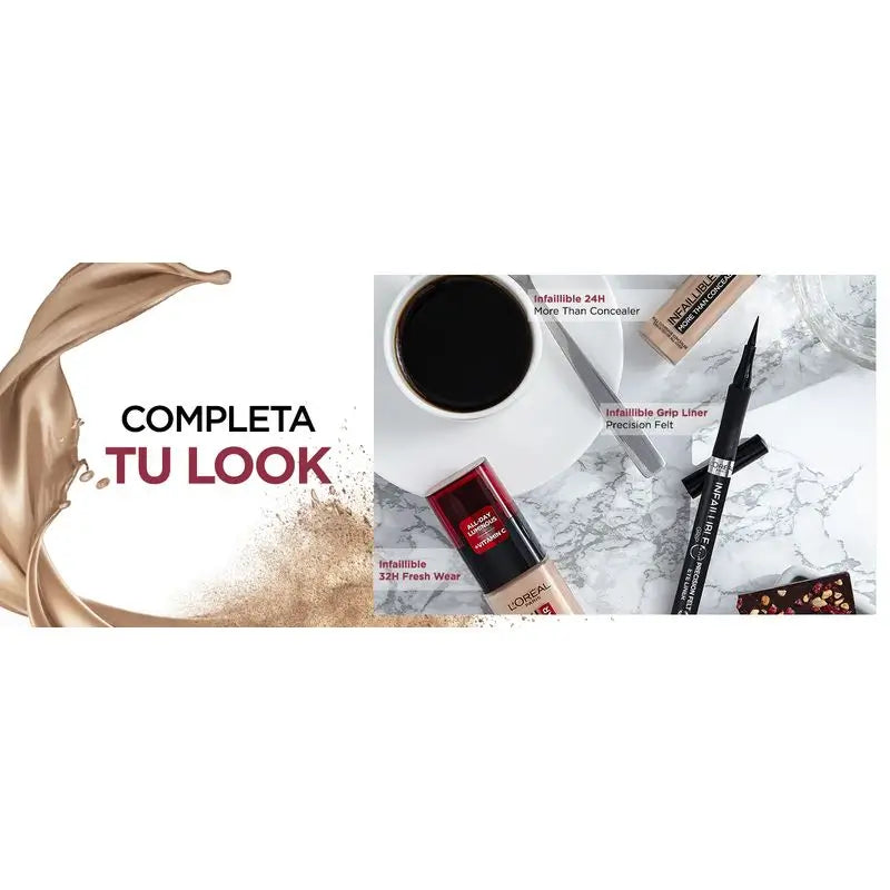 L'Oréal Paris Infalible 24H pitkäkestoinen mattapintainen puuteri, sävy 140 Golden Beige, keskitummalle iholle