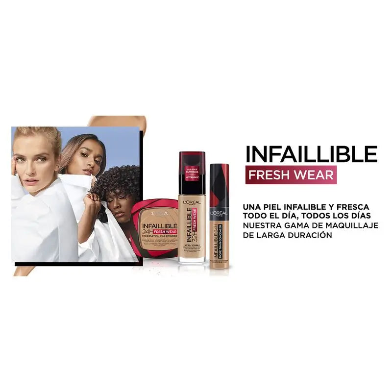 L'Oréal Paris Infalible 24H pitkäkestoinen mattapintainen puuteri, sävy 140 Golden Beige, keskitummalle iholle
