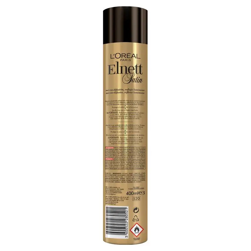 L'Oréal Paris Elnett-hiuslakka, erittäin vahva pito, kiiltävä, 400 ml