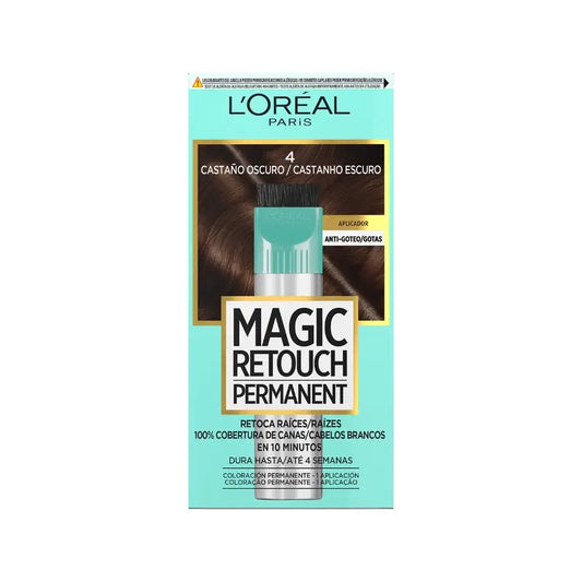 L'Oréal Paris Magic Retouch Permanent Juurien peitto 4 Tummanruskea 18 ml