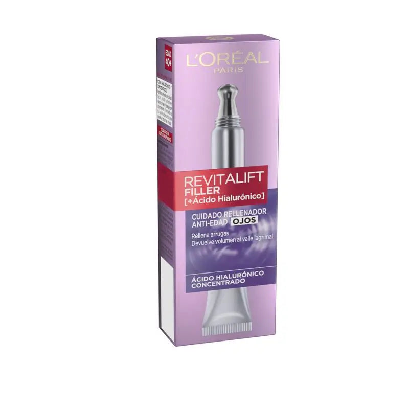 L'Oréal Paris Revitalift Filler Anti-Aging-silmänympärysvoide [+hyaluronihappo] – 15 ml